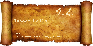 Ignácz Leila névjegykártya