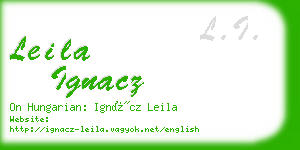 leila ignacz business card